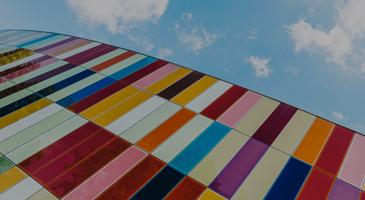 K&Kglass Decoratrive Custom Colour Coatings multi colour building facade